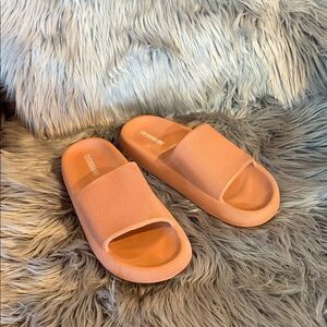 Peach Slide Slippers for Women